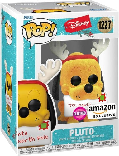 Funko POP! Disney: Disney Holiday #1227 - Pluto (Flocked) (Amazon Exclusive)