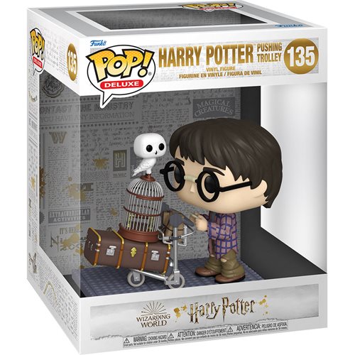 Funko POP! Harry Potter: Harry Potter and the Sorcerer's Stone 20th Anniversary #135 - Harry Pushing Trolley (Deluxe Set)