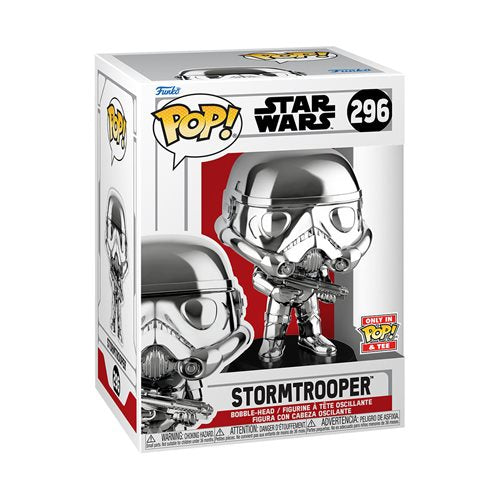 Funko POP! Star Wars #296 - Stormtrooper (Metallic) (Pop and Tee Bundle)
