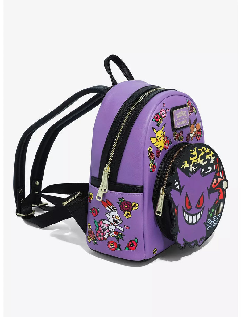 Loungefly Pokémon Gengar Floral Characters Mini Backpack Loungefly Pokémon Gengar Floral Characters Mini Backpack