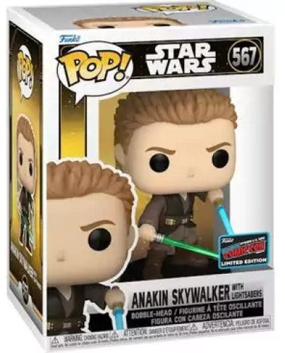 Funko POP! Star Wars: Attack of The Clones #567 - Anakin Skywalker with Light Sabers (2022 Fall Convention Exclusive)