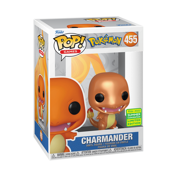 Funko POP! Games: Pokemon #455 - Charmander (Metallic) (2022 Summer Convention Exclusive)