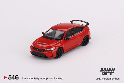 1/64 MiniGT Honda Civic Type R Rallye Red 2023 W/ Advan GT Wheel (MGT00546)