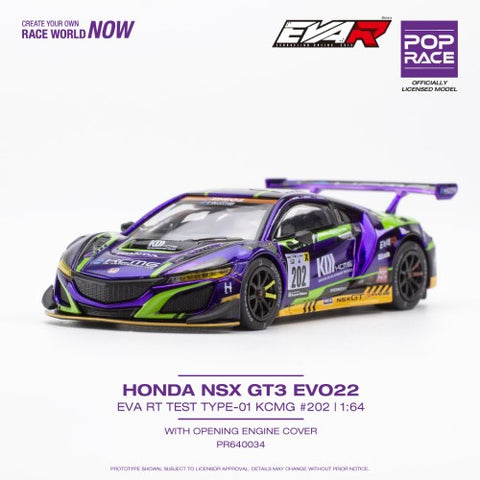 1/64 Pop Race Honda NSX GT3 EVO22 Eva Test Type-01 (S18-02)