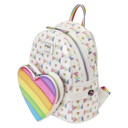 Loungefly Lisa Frank Rainbow Heart Mini Backpack with Waist Bag