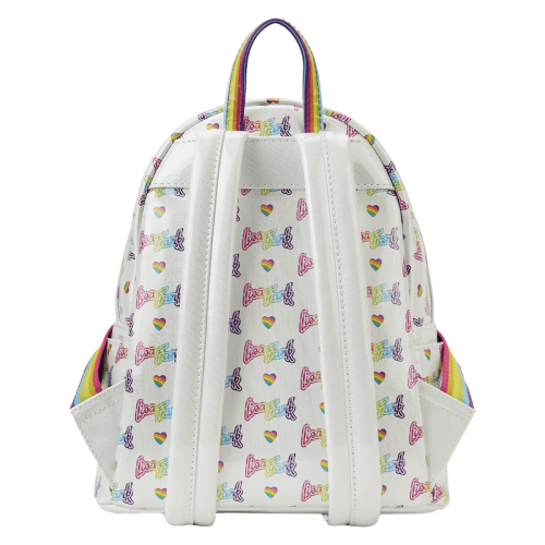 Loungefly Lisa Frank Rainbow Heart Mini Backpack with Waist Bag Poppin The box