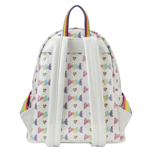 Loungefly Lisa Frank Rainbow Heart Mini Backpack with Waist Bag