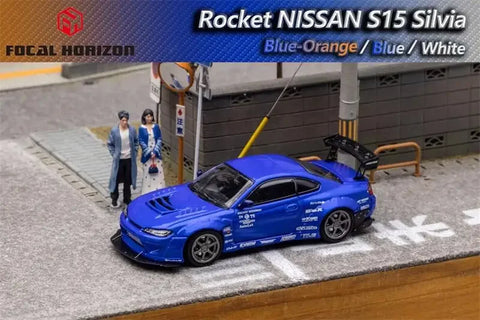 1/64 Focal Horizon Rocket Bunny Nissan Silvia S15 (Blue)