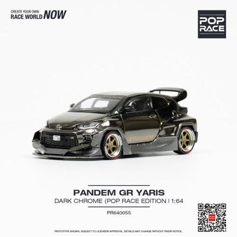 1/64 Pop Race Toyota Yaris Pandem (Black Chrome) (S1-05)