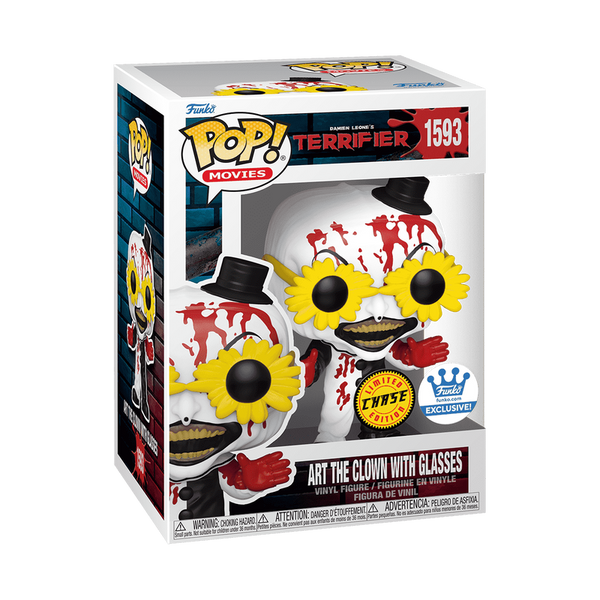 Funko POP! Movies: Terrifier 3 #1593 - Art The Clown with Glasses (Chase) (Funko Shop Exclusive)