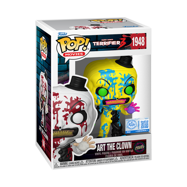 Funko POP! Movies: Terrifier 3 #1948 - Art The Clown (Blacklight) (Entertainment Earth Exclusive) (Chase)