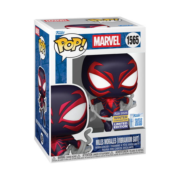 Funko POP! Marvel: Spiderman #1565 - Mile Morales (Vibranium Suit) (2025 Winter Convention Exclusive)