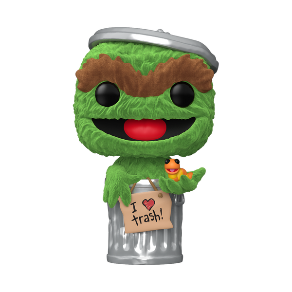 Funko POP! Television: Sesame Street #1793 - Oscar the Grouch (Flocked) (Box Lunch Exclusive)