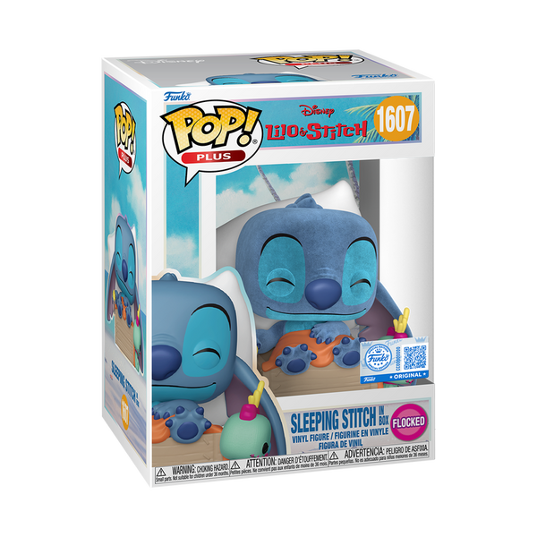 Funko POP! Disney: Lilo and Stitch #1607 - Sleeping Stitch in Box (Flocked) (Gamestop Exclusive)