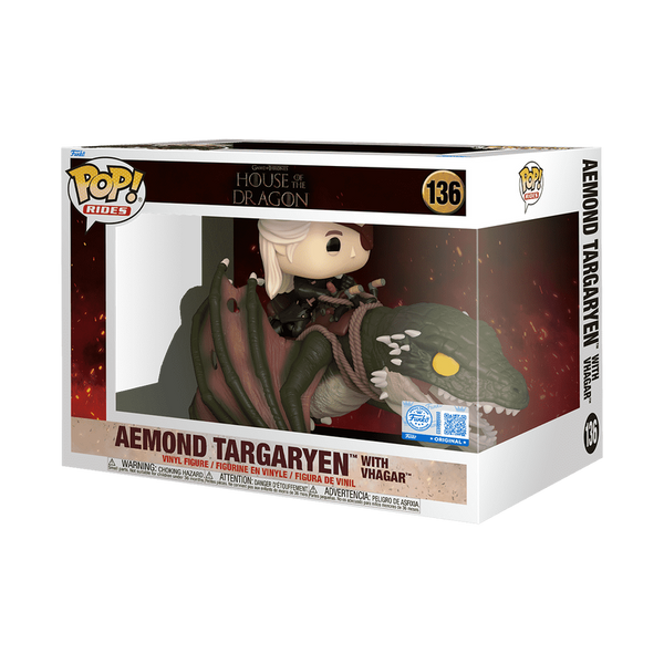 Funko POP! Rides: House of Dragon #136 - Aemond Targaryen with Vhagar (Funko Shop Exclusive)