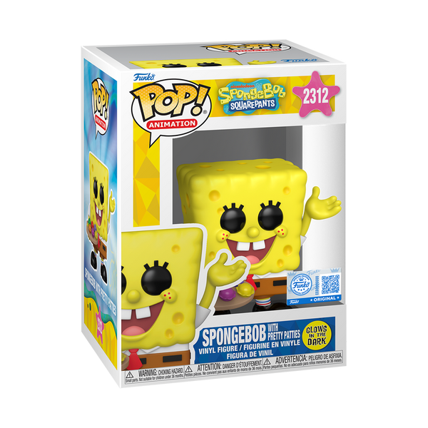 Funko POP! Animation: Spongebob Squarepants #2312 - Spongebob with Pretty Patties (GITD) (BAM Exclusive)