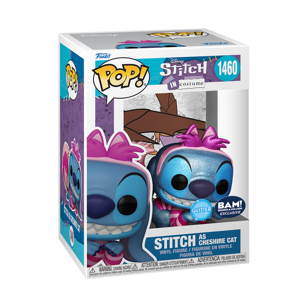 Funko POP! Disney: Stitch in Costume #1460 - Stitch as Cheshire Cat (Glitter) (BAM Exclusive)