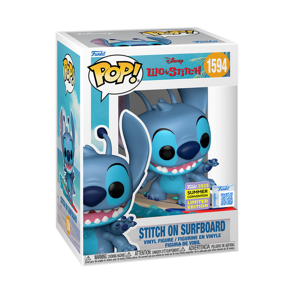 Funko POP! Disney: Lilo & Stitch #1594 - Stitch on Surfboard (2025 Summer Convention Exclusive)