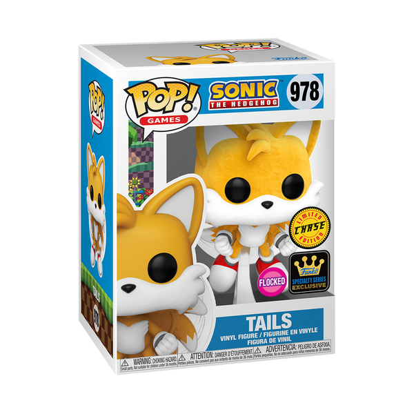 Funko POP! Games: Sonic The Hedgehog #978 - Tails (Flocked) (Chase) (Specialty Series Exclusive)