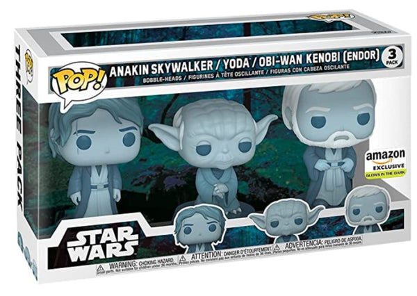 Funko POP! Star Wars: Across The Galaxy - Anakin Skywalker / Yoda / Obi-Wan Kenobi (GITD) (Amazon Exclusive)