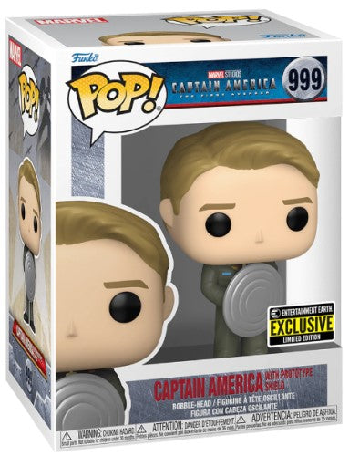 Funko POP! Marvel: Captain America The First Avenger #999 - Captain America with Prototype Shield (Entertainment Earth Exclusive)