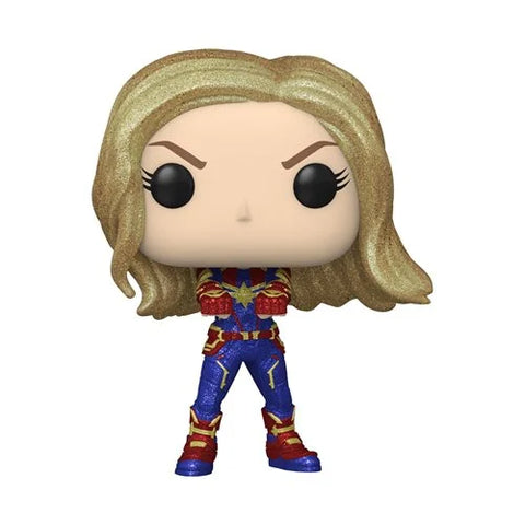 Funko POP! Marvel: Captain Marvel #427 - Captain Marvel (Diamond Collection) (Pop and Tee Bundle)