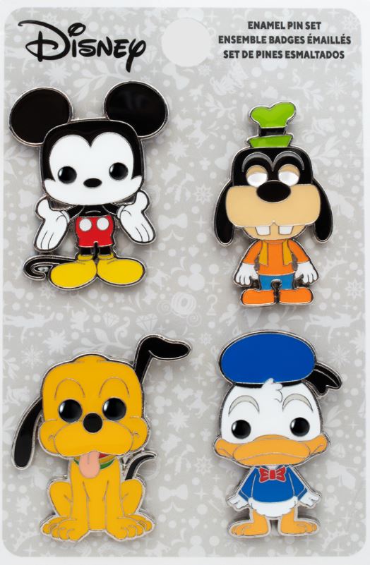 Funko POP! Enamel Pin Set: Disney - Mickey, Goofy, Pluto and Donald