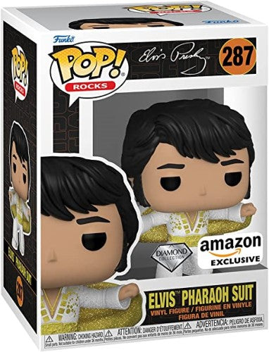 Funko POP! Rocks: Elvis Presley #287 - Elvis Pharaoh Suit (Diamond Collection) (Amazon Exclusive)