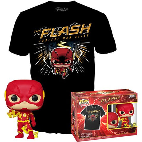 [PRE-ORDER] Funko POP! Television: The Flash #1097 - Flash (GITD) (Pop and Tee Bundle)