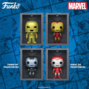 Funko POP! Marvel: Hall of Armor #1035 - #1038 - Iron Man Model (Set of 4) (Deluxe) (PX Previews Exclusive)