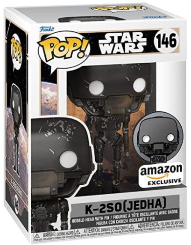 Funko POP! Star Wars: Across The Galaxy #146 - K-2SO with Pin (Jedha) (Amazon Exclusive)