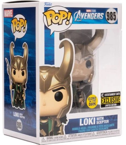 Funko POP! Marvel: Avengers #985 - Loki with Scepter (GITD) (Entertainment Earth Exclusive)