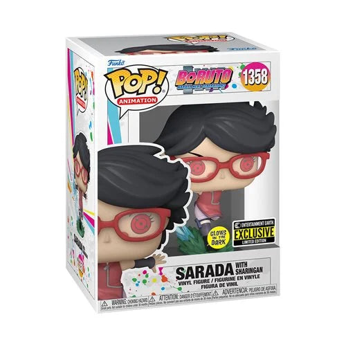 Funko POP! Animation: Boruto: Naruto Next Generations #1358 - Sarada with Sharingan (GITD) (Entertainment Earth Exclusive)