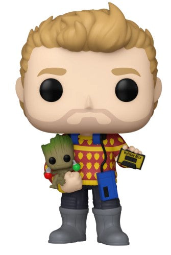 Funko POP! Marvel: The Guardians of The Galaxy Holiday Special #1125- Star-Lord with Groot (Funko Shop Exclusive)