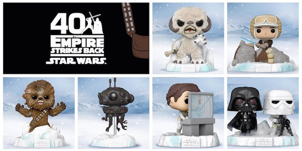 Funko POP! Star Wars: Battle at Echo Base (40th Anniversary Empire Strikes Back) (Amazon Exclusive)- Set of 6 Deluxe POP