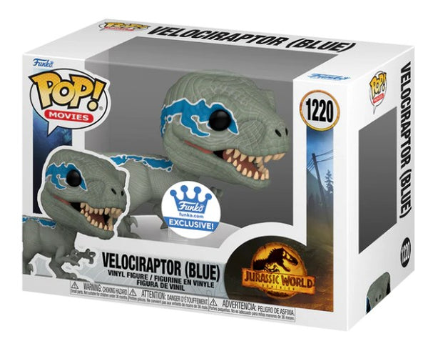 Funko POP! Movies: Jurassic World: Dominion #1220 - Velociraptor (Blue and Beta) (Funko Shop Exclusive)