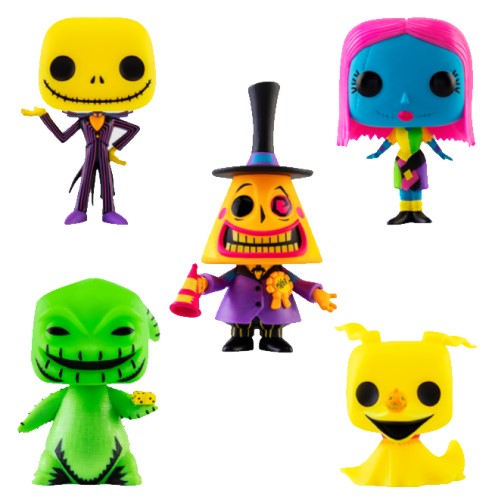 Funko POP! Disney: The Nightmare Before Christmas - Jack Skellington / Mayor / Oogie Boogie / Sally / Zero (GITD) (Walmart Exclusive)