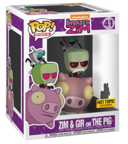 Funko POP! Rides: Invader Zim #41 - Zim & Gir on The Pig (Hot Topic Exclusive)